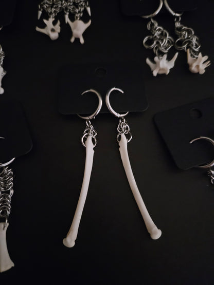 Cat bone earrings (metatarsal)