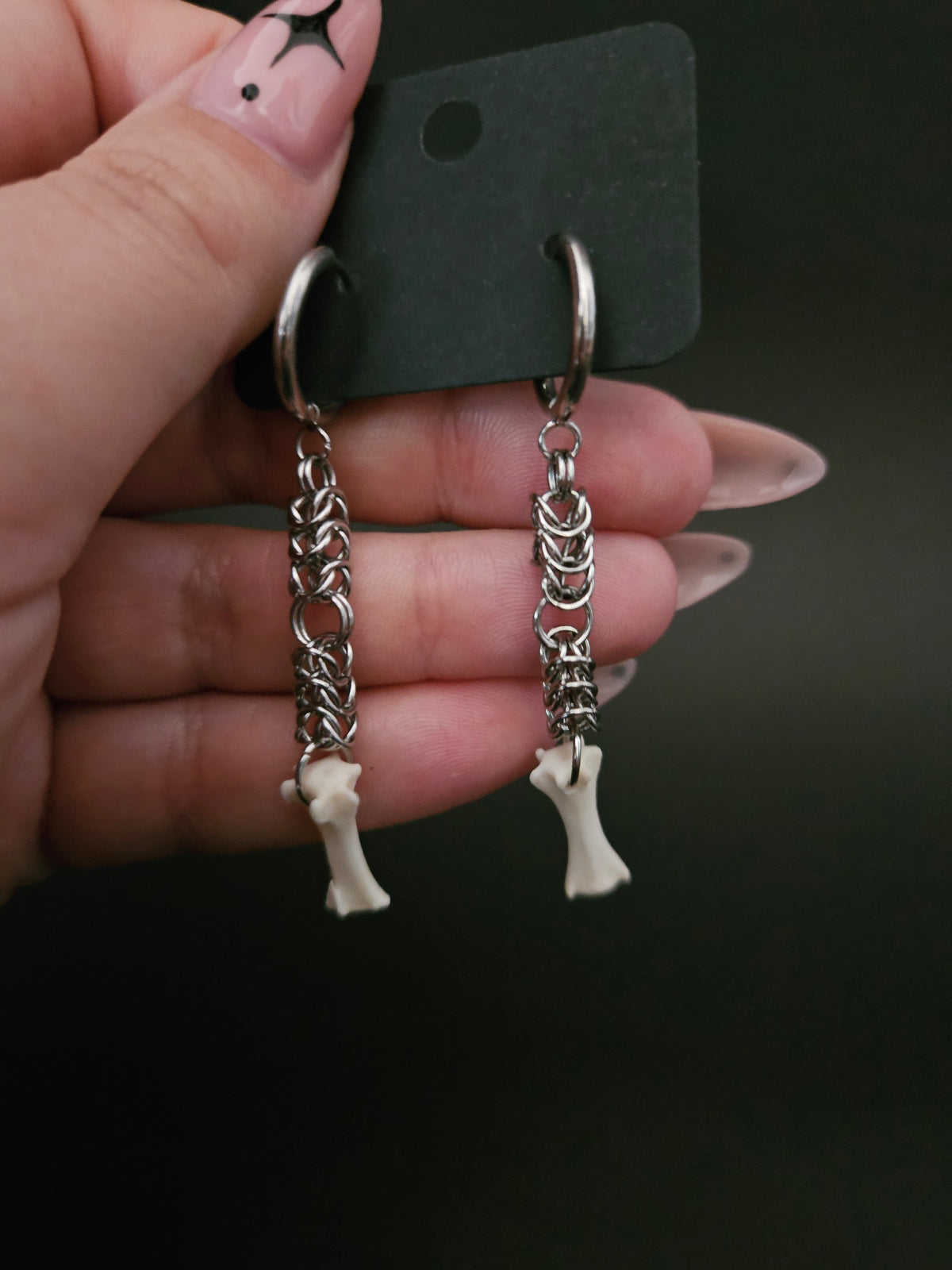 Cat bone earrings (tail bones)