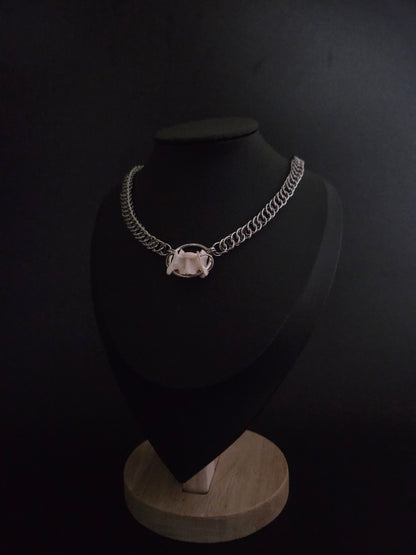 Felis catus vertebrae chainmaille choker (d)