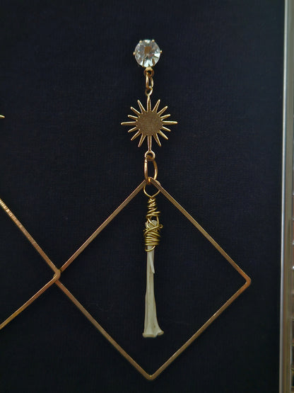 Rat tibia sunkissed earrings