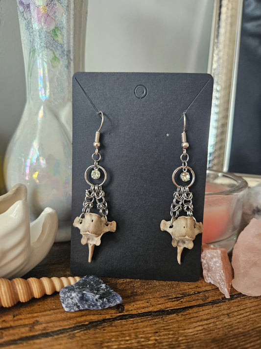 Muskrat bone earrings