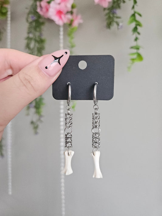 Cat bone earrings (tail bones)