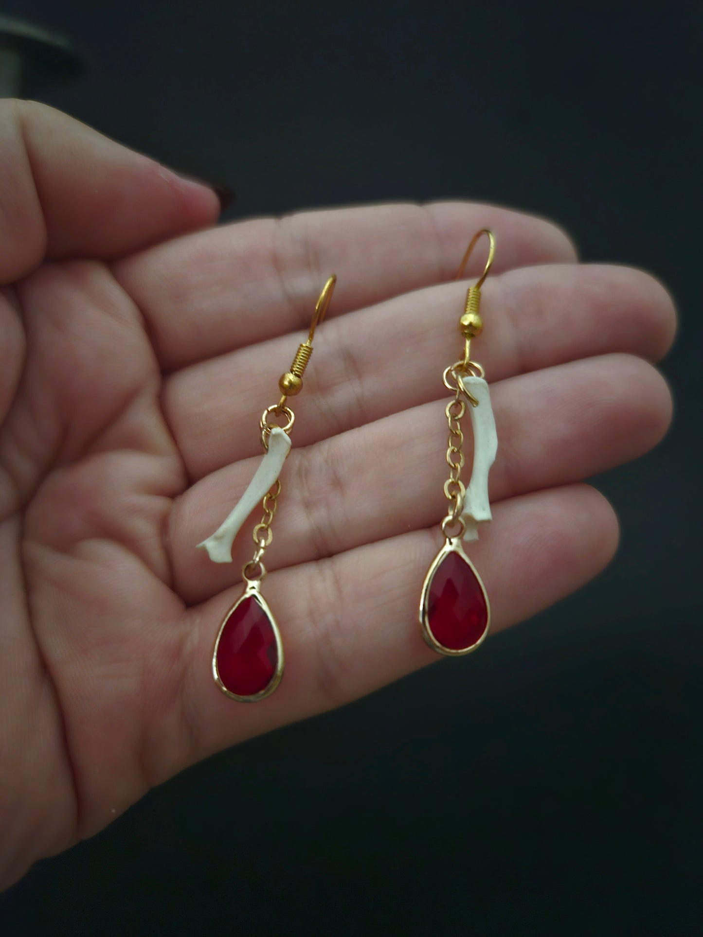 Rat femur golden dangles